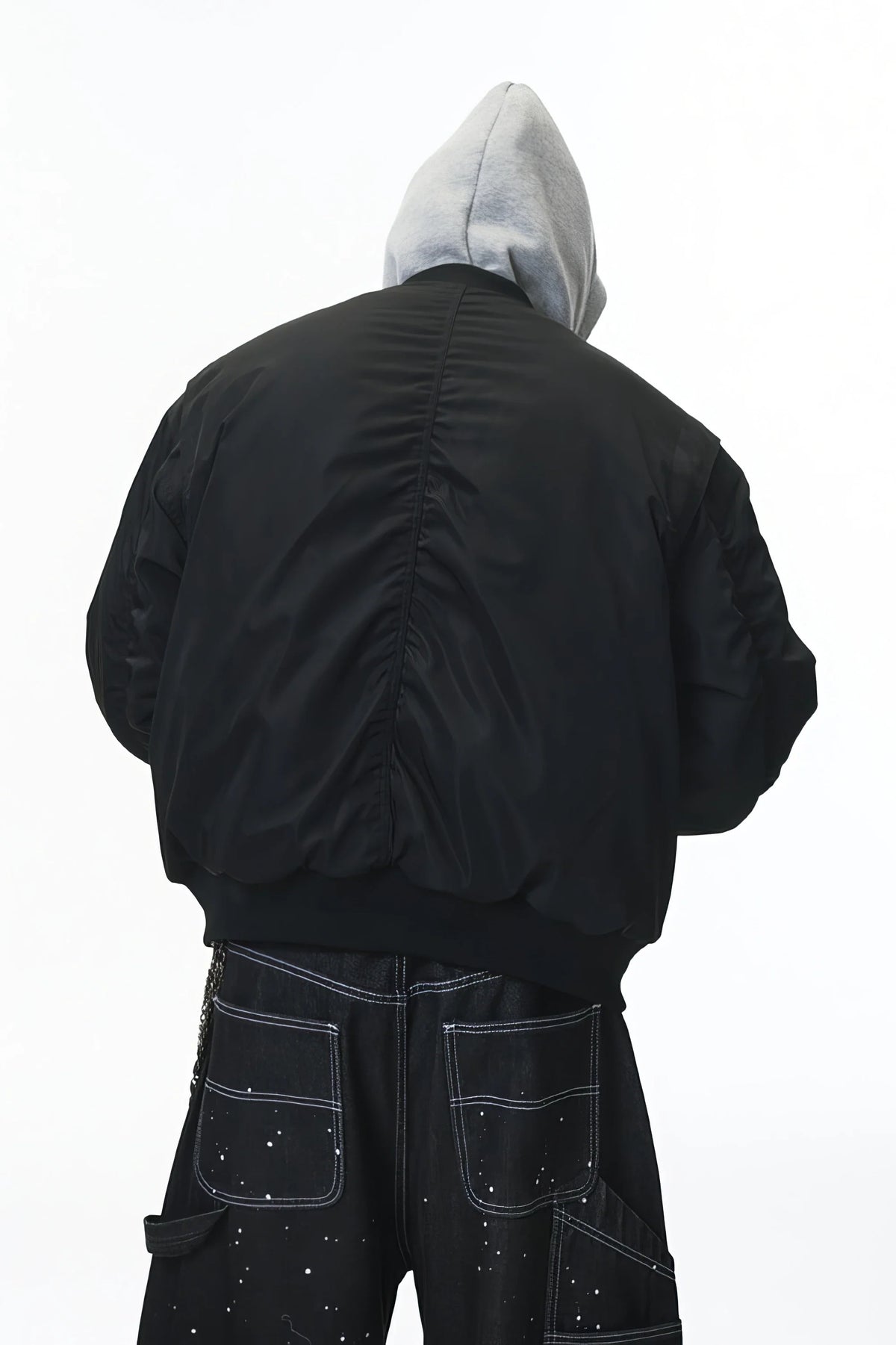 Unisex Detachable Layered Baseball Hoodie Jacket