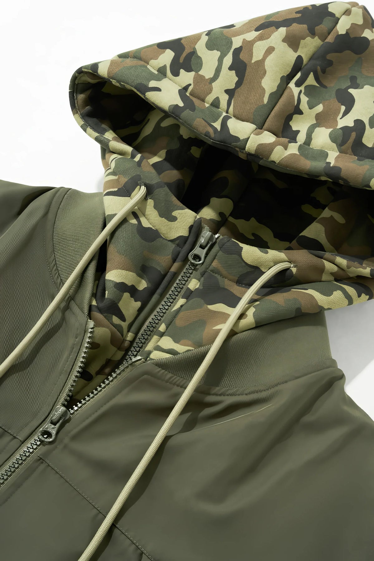 Unisex Detachable Layered Baseball Hoodie Jacket