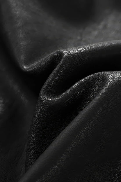 Washed Leather Hooded Jacket - Vintage American Street Style