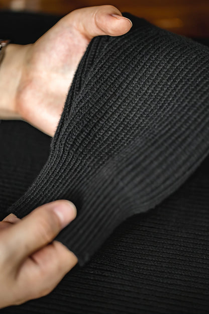 Vintage Ribbed Knit Polo Shirt