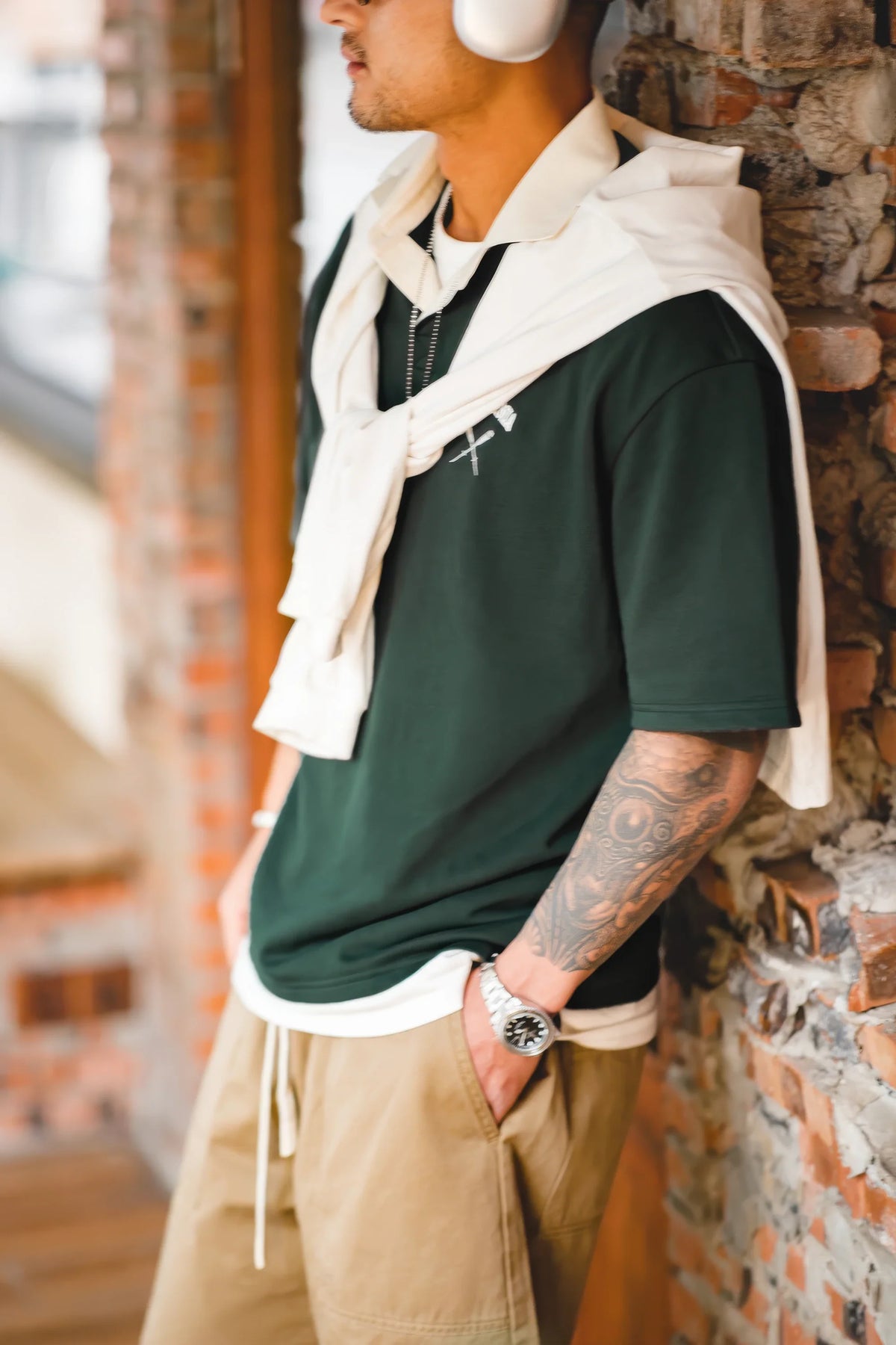 Retro Baseball Style Polo Shirt – Loose Fit Short Sleeve