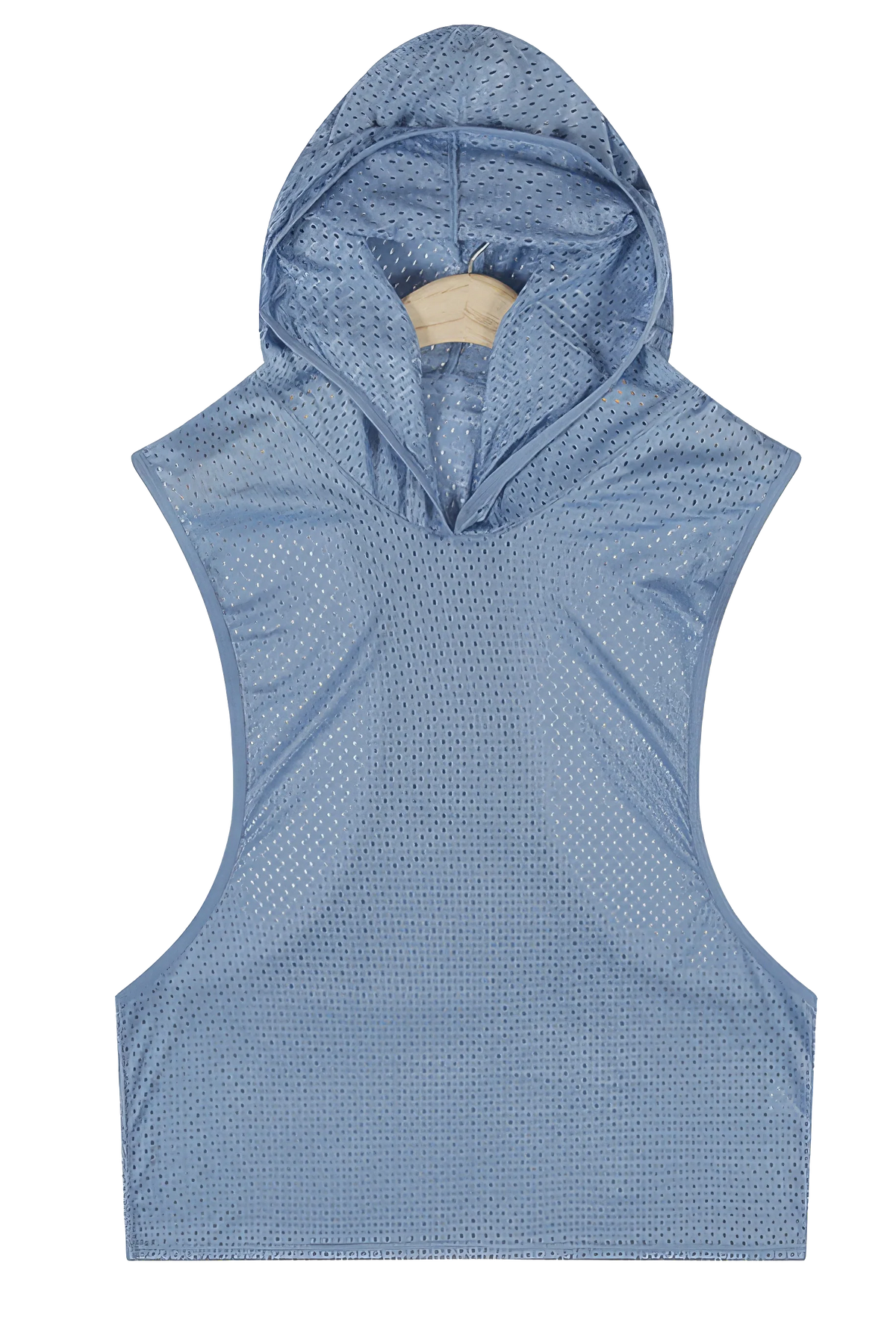 Men's Hooded Tank Top & Shorts Set – Mesh Cutout, Breathable & Lightweight