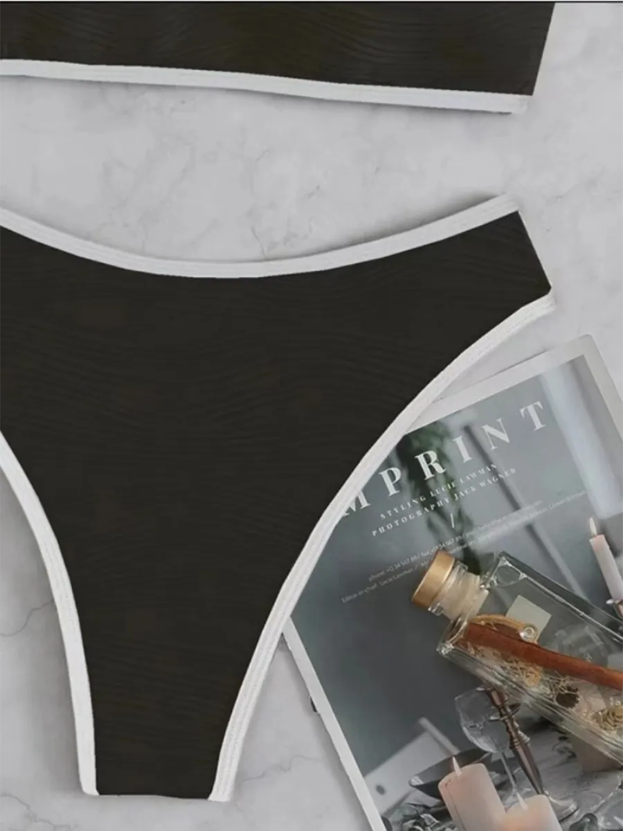 Contrasting Bikini Set