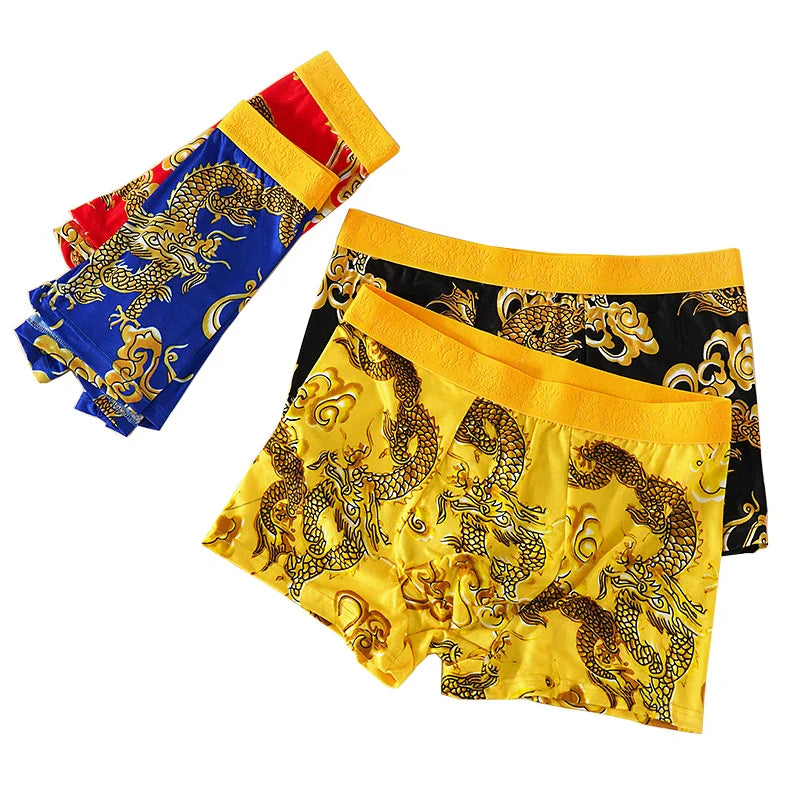 Dragon Daddy Bold Print Men’s Boxer Shorts (4 Pack)