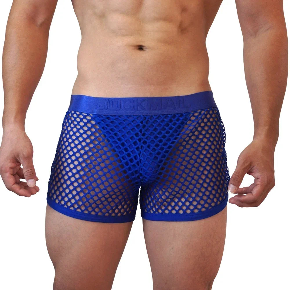 Jockmail 'Reveal All Fishnet' Underwear Shorts