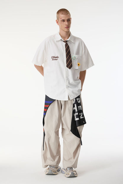 Sable Thread Embroidered Flower Shirts