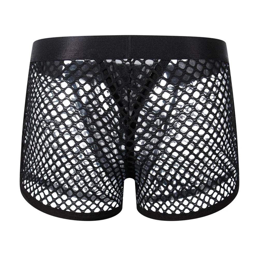 Jockmail 'Reveal All Fishnet' Underwear Shorts