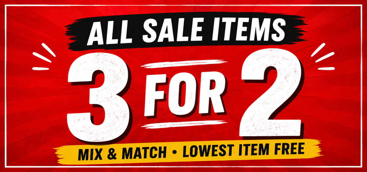 3 for 2 on all sale items