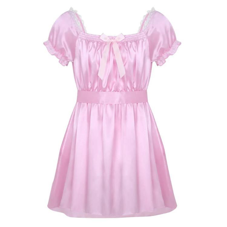 Satin Frilly Pajamas Dress