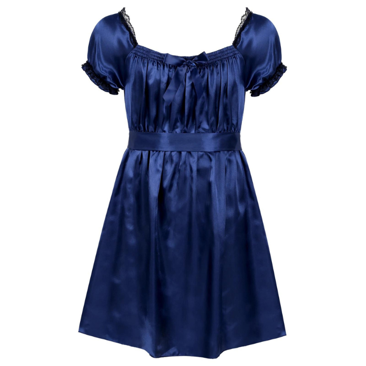 Satin Frilly Pajamas Dress