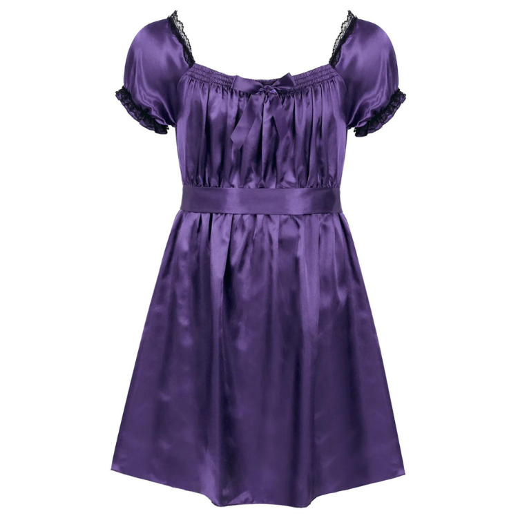 Satin Frilly Pajamas Dress