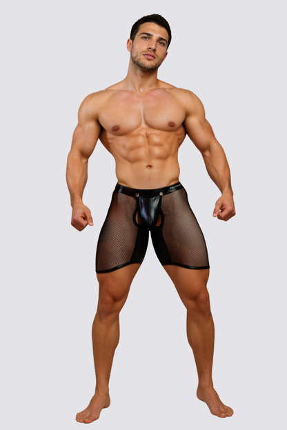 Satin Shadow Breathable Mesh Shorts