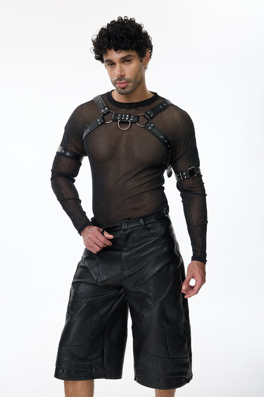 Savage Link Leather Chest Harness