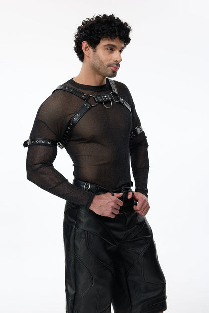 Savage Link Leather Chest Harness