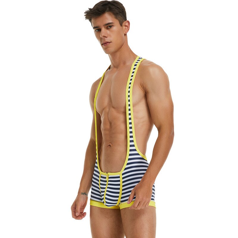 Seobean Sexy Zip Pouch Male Bodysuit