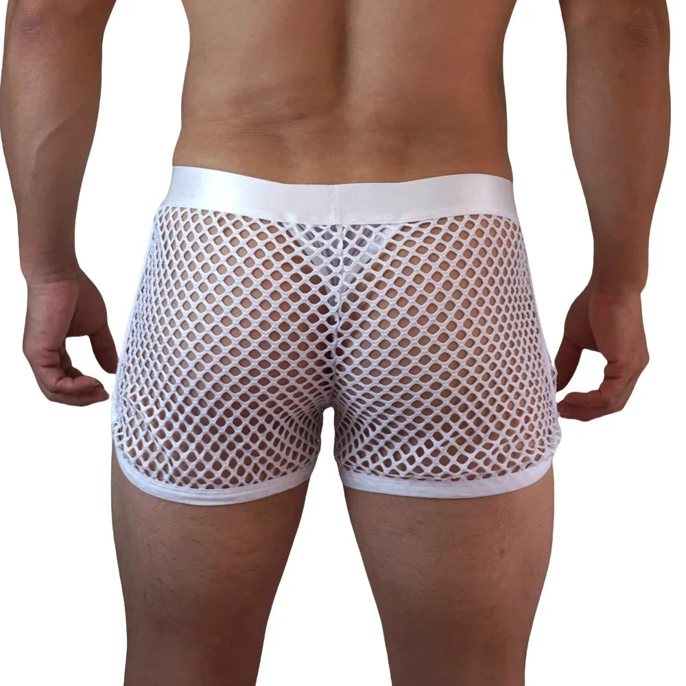 Jockmail 'Reveal All Fishnet' Underwear Shorts