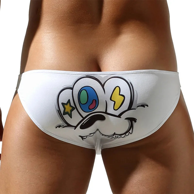 Cartoon Kink Pop Print Men’s Briefs