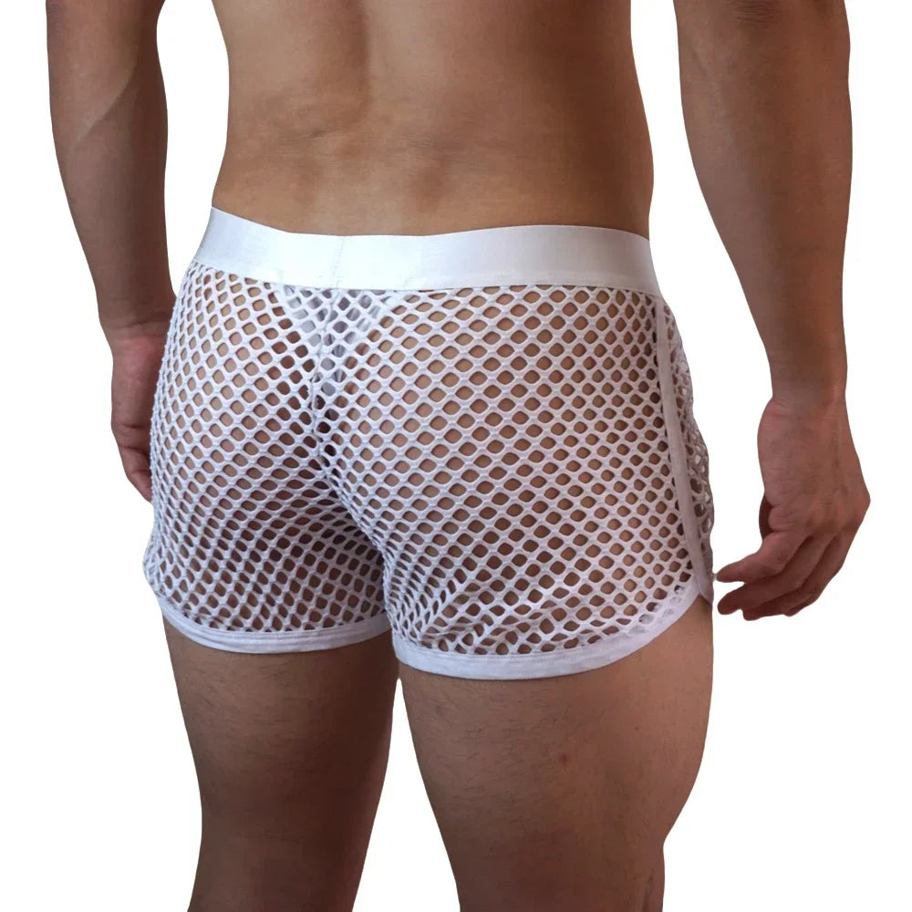 Jockmail 'Reveal All Fishnet' Underwear Shorts