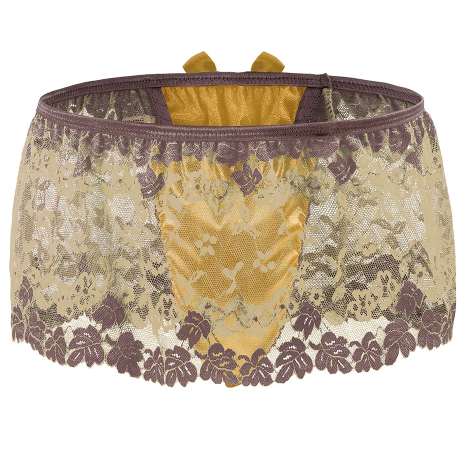 Lace Skirted Sissy Thong With High Waist