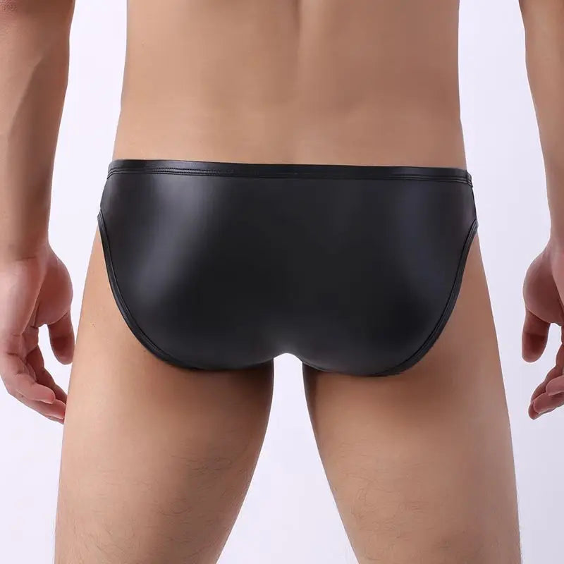 Men's Sexy Patent Leather Briefs