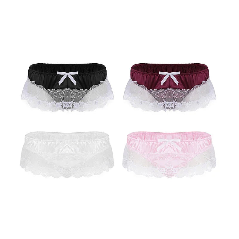 Bow & Lace Sissy Panties