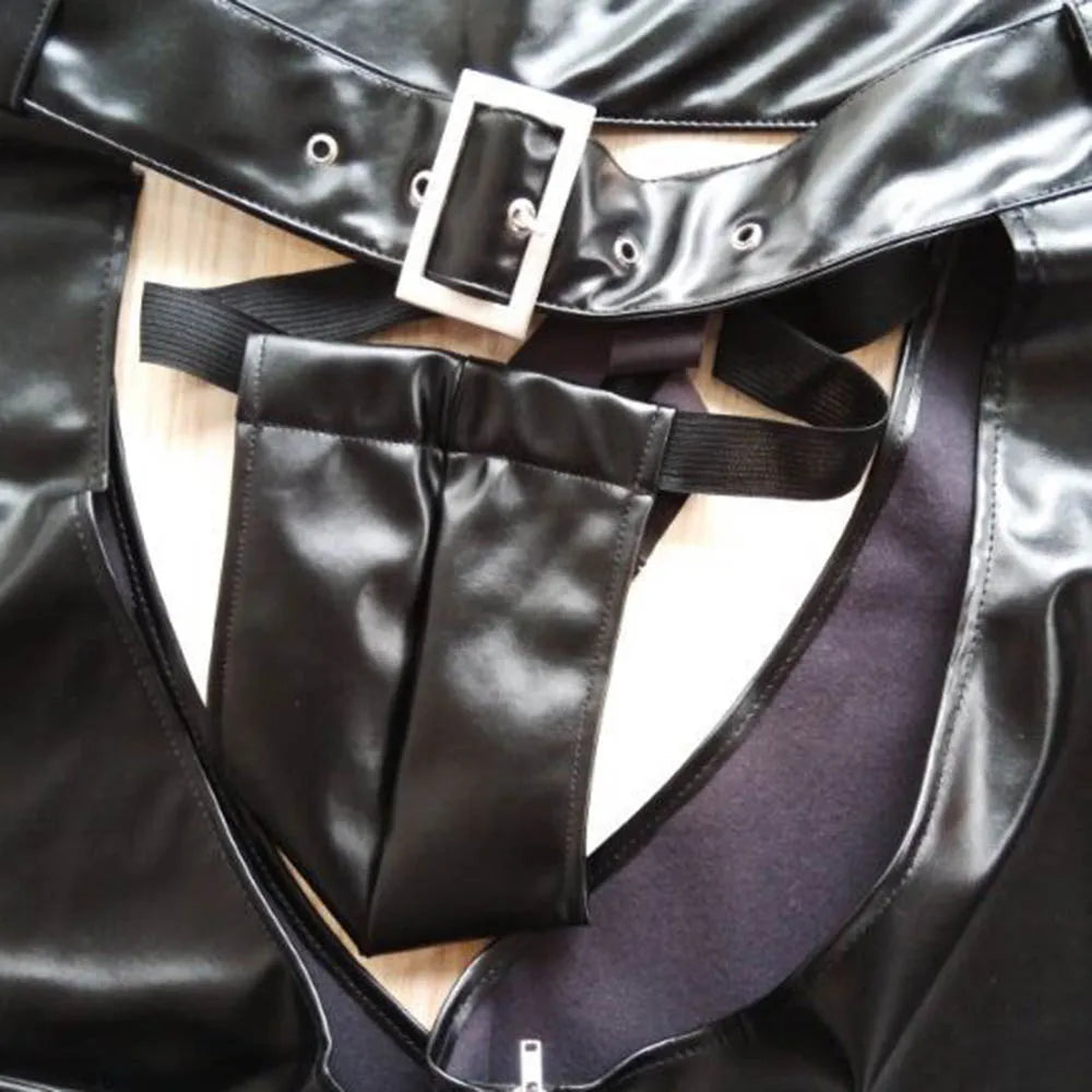 PU Leather Assless Chaps For Men