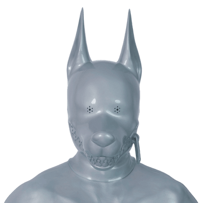 Furrjoi Zipper Dog Hood Silver Perforated Eyes