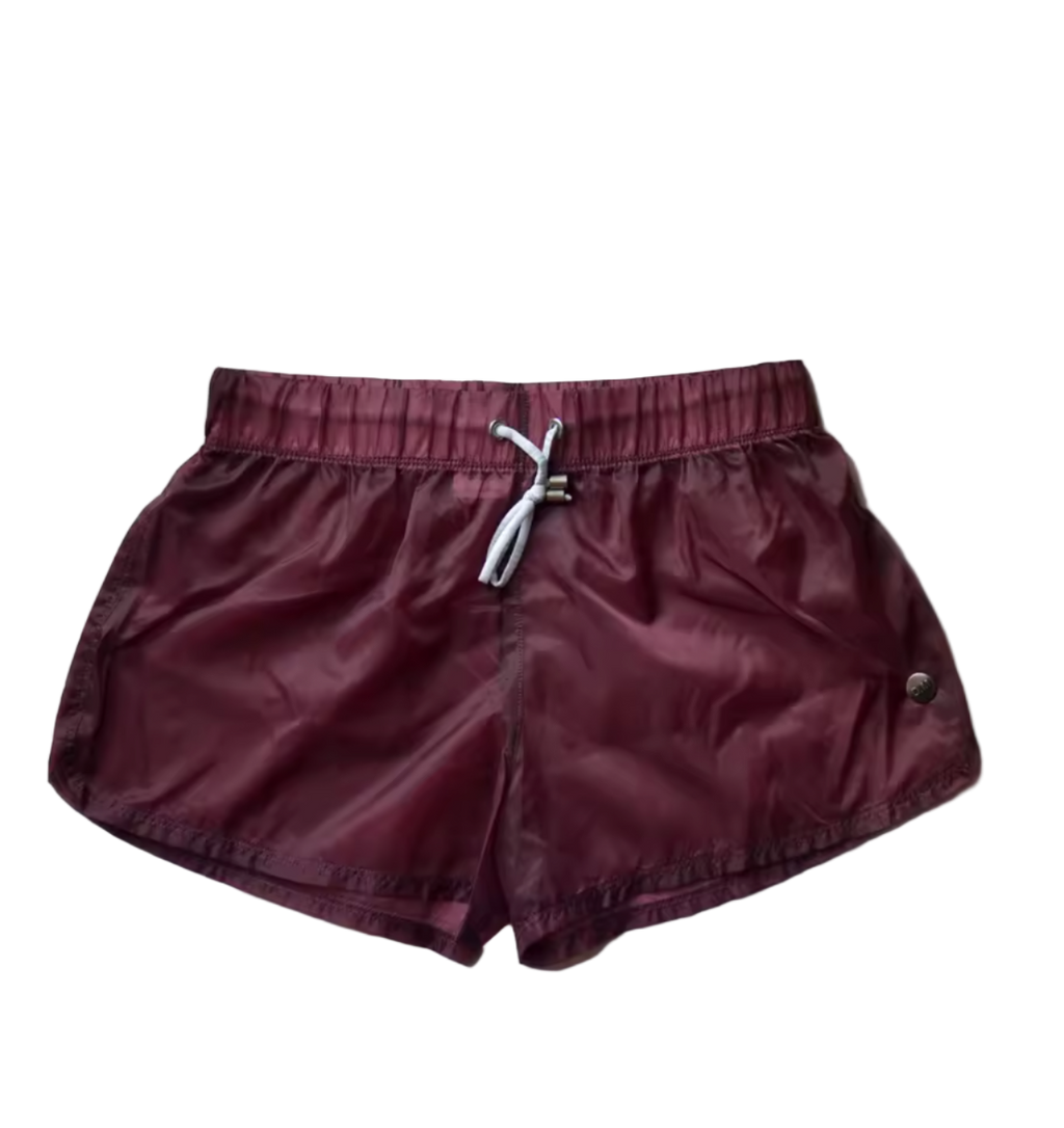 Dog & Master Low Waist Translucent Shorts Wine Red