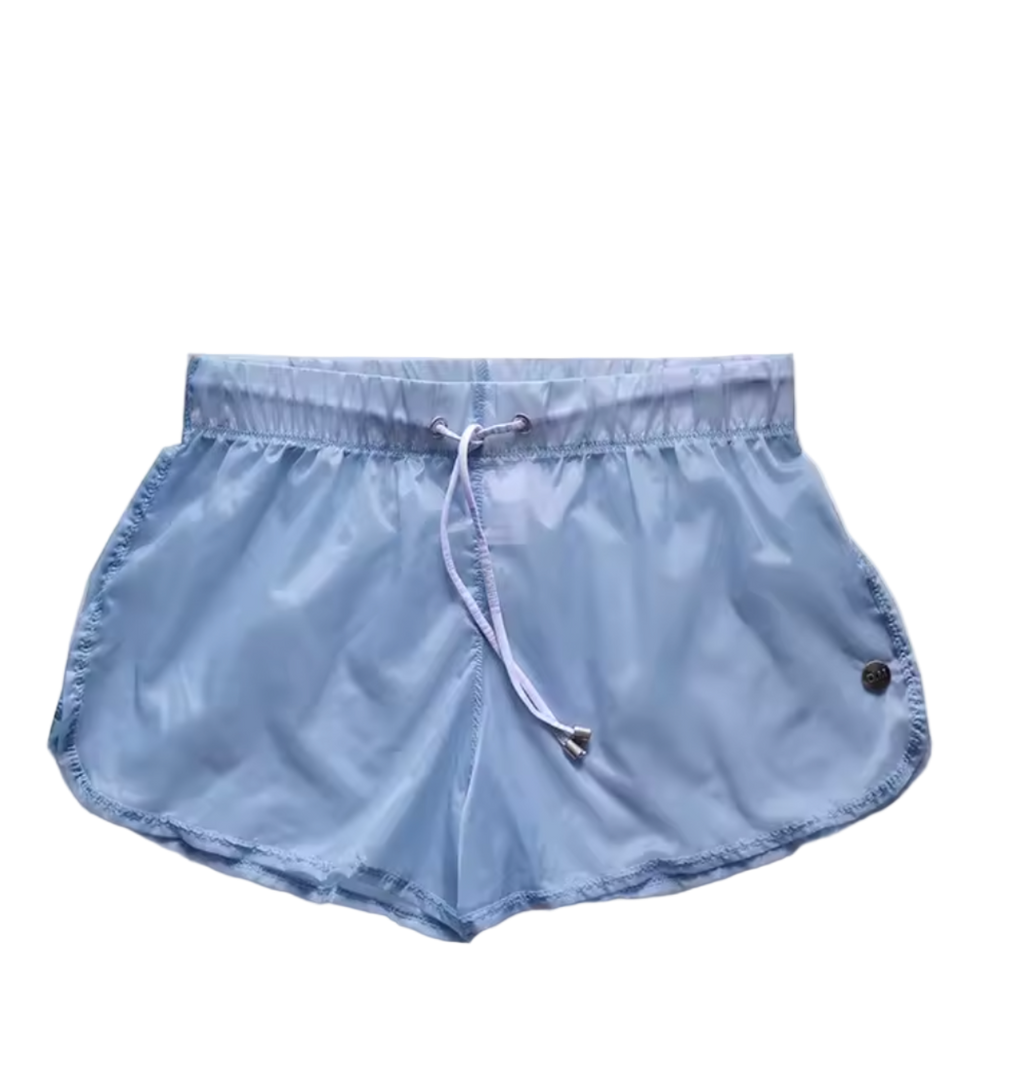 Dog & Master Low Waist Translucent Shorts Blue
