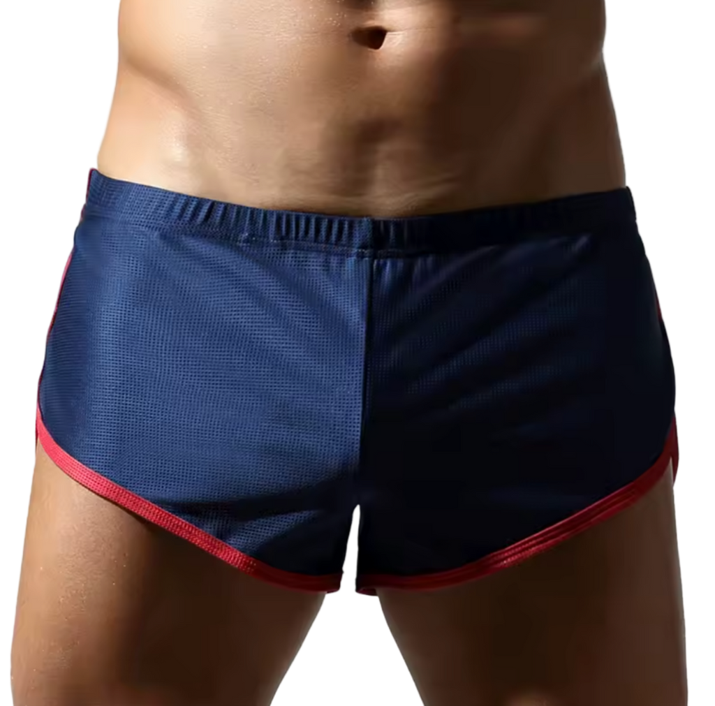 Mesh Shorts With Pouch Blue/Red