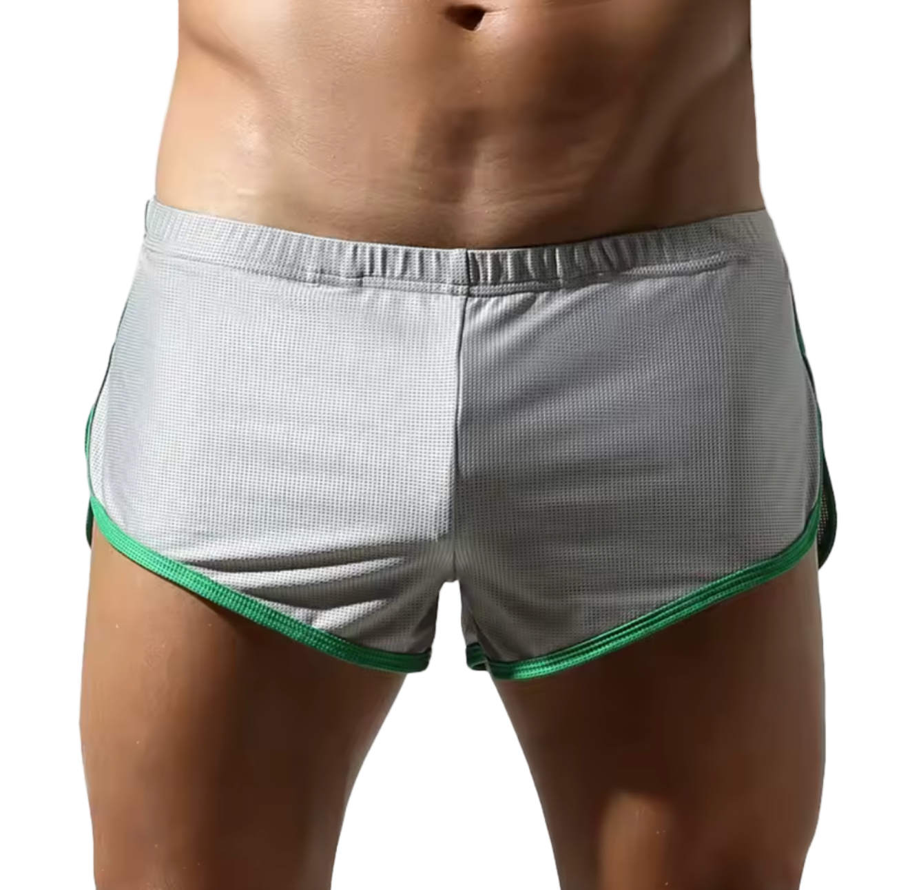 Mesh Shorts With Pouch White