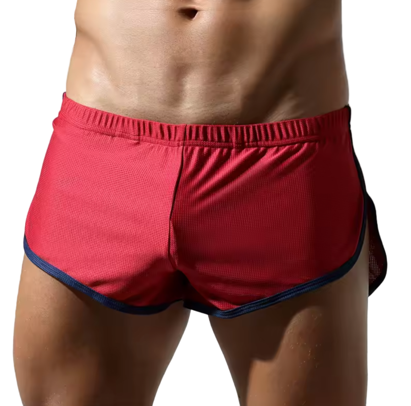 Mesh Shorts With Pouch Red/Blue