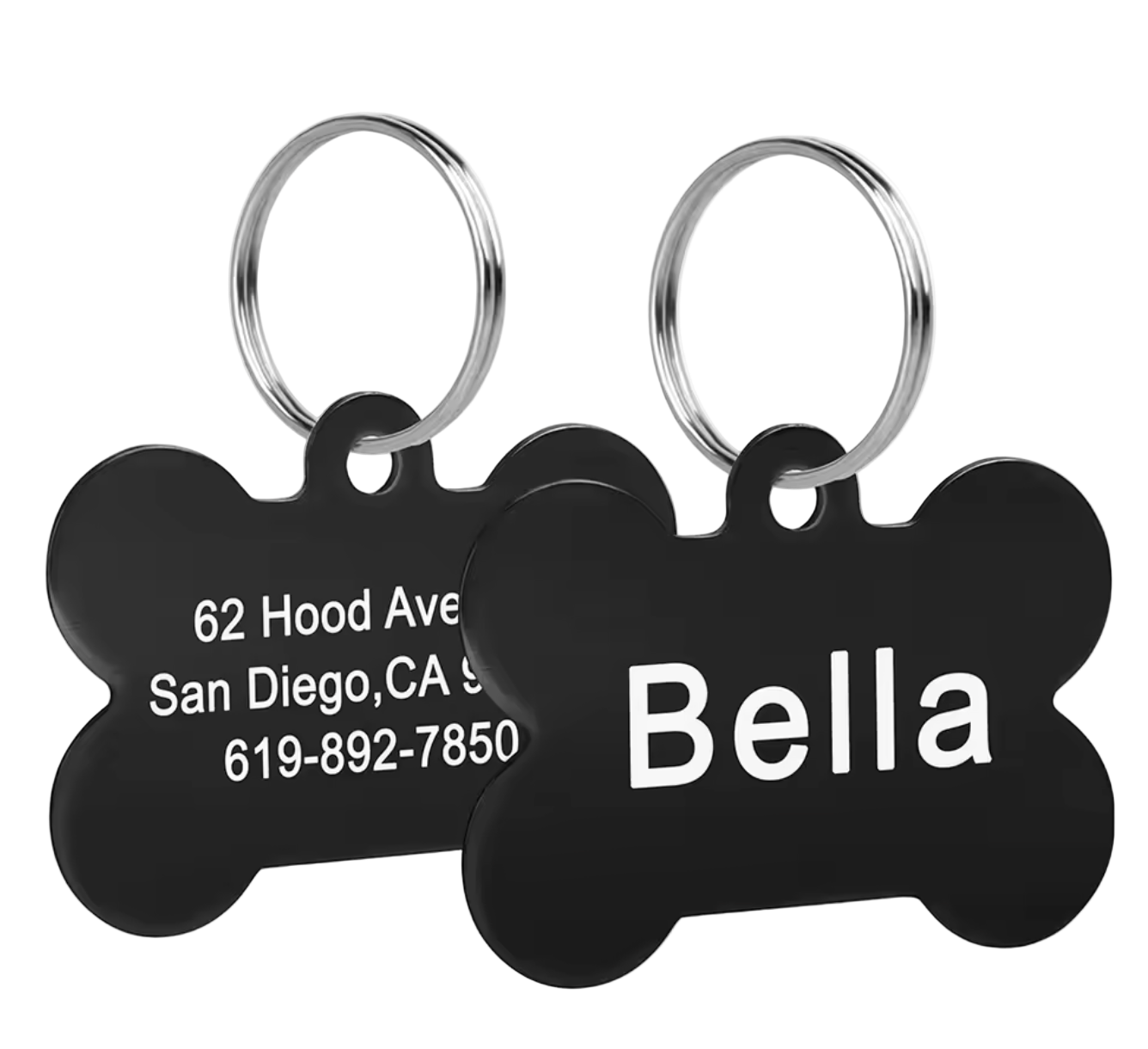 Custom Metal Tag Black