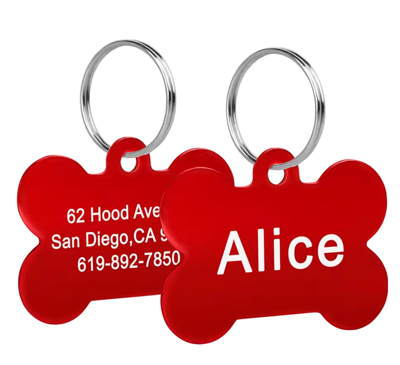 Custom Metal Tag Red