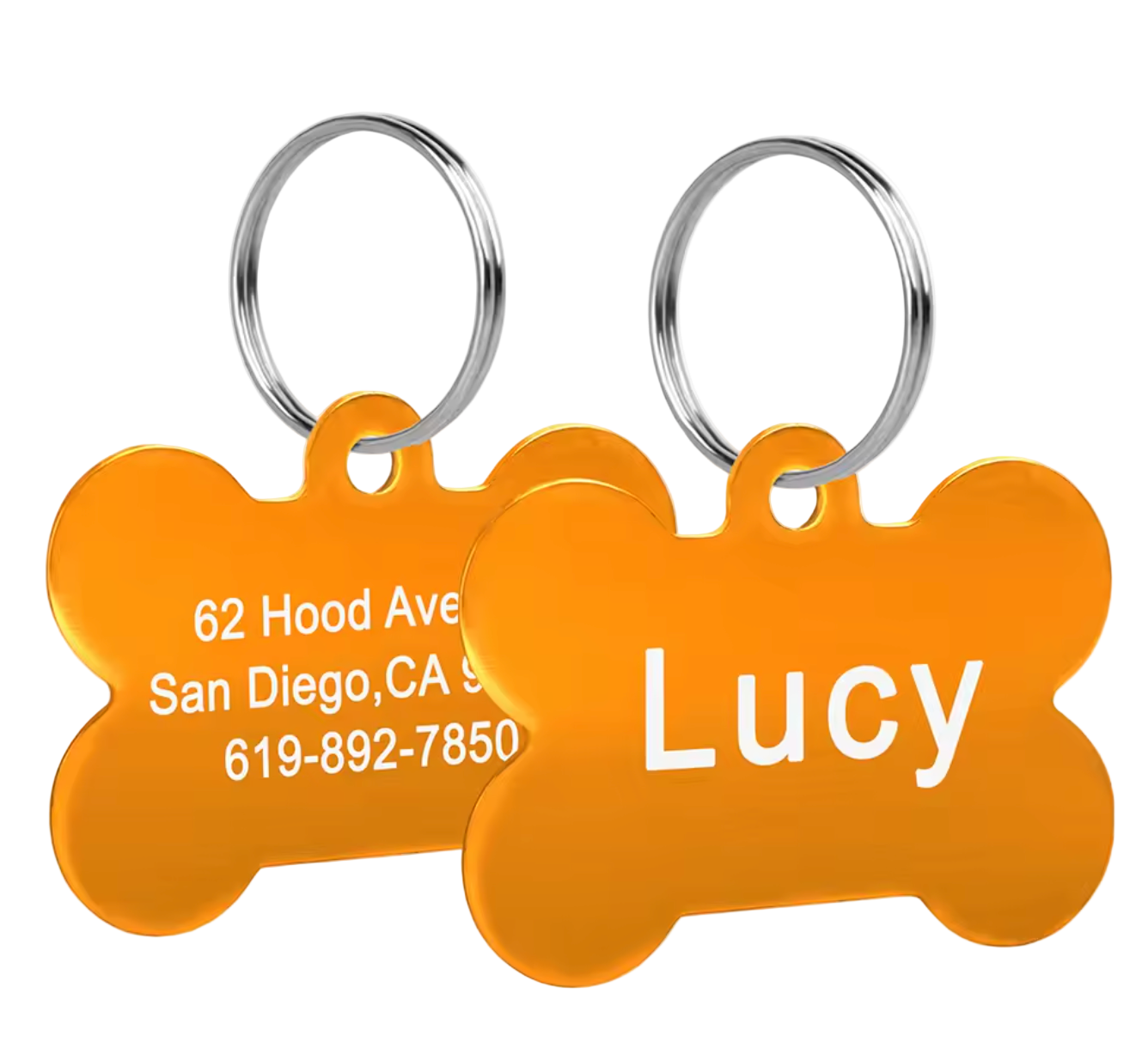 Custom Metal Tag Orange
