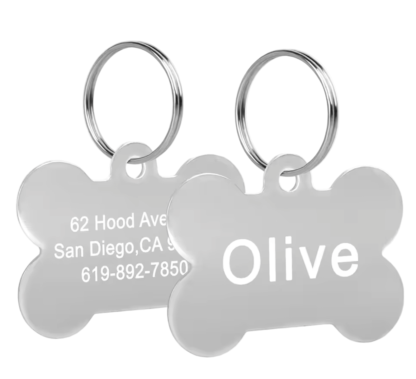 Custom Metal Tag Silver