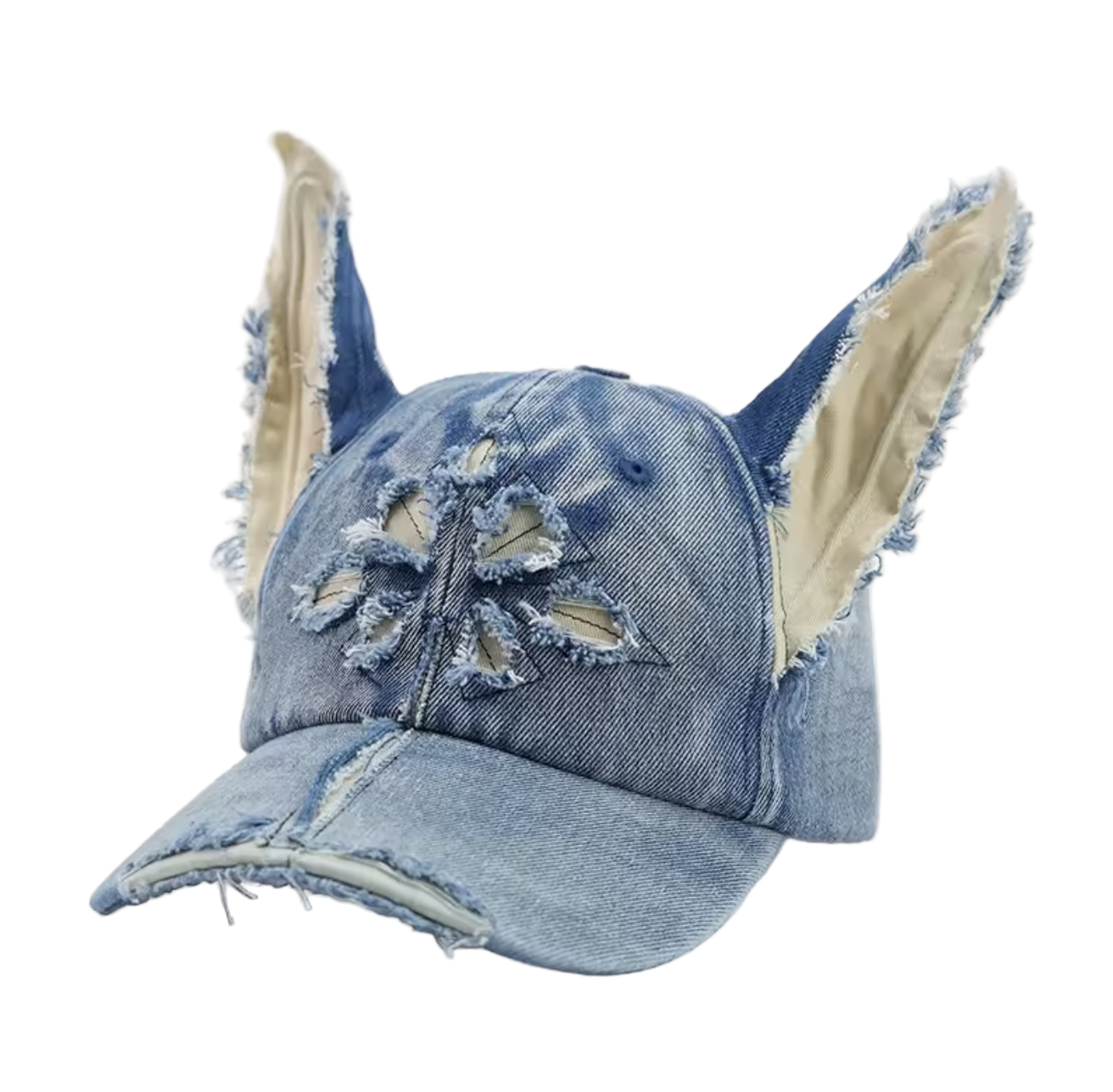 Shredded Faded Cap Sky Blue