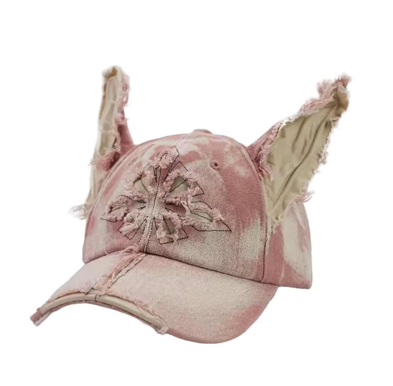 Shredded Faded Cap Sky Pink