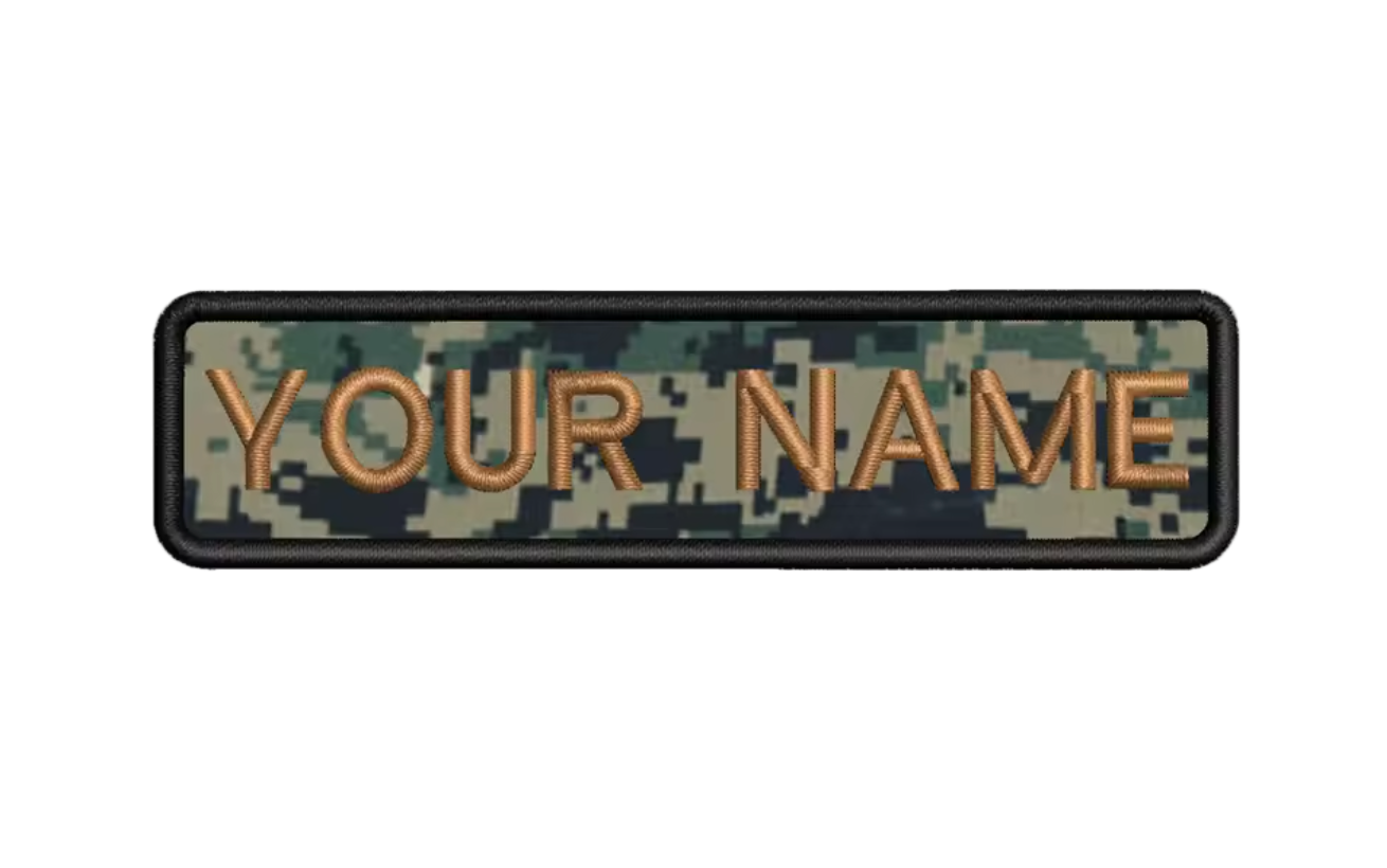 Custom Patch 10cmX2.5cm Camo/Gold