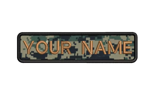 Custom Patch 10cmX2.5cm Camo/Gold