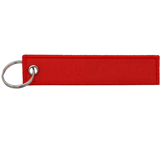 Custom Keyring Tag 13cmx2.8cm Red
