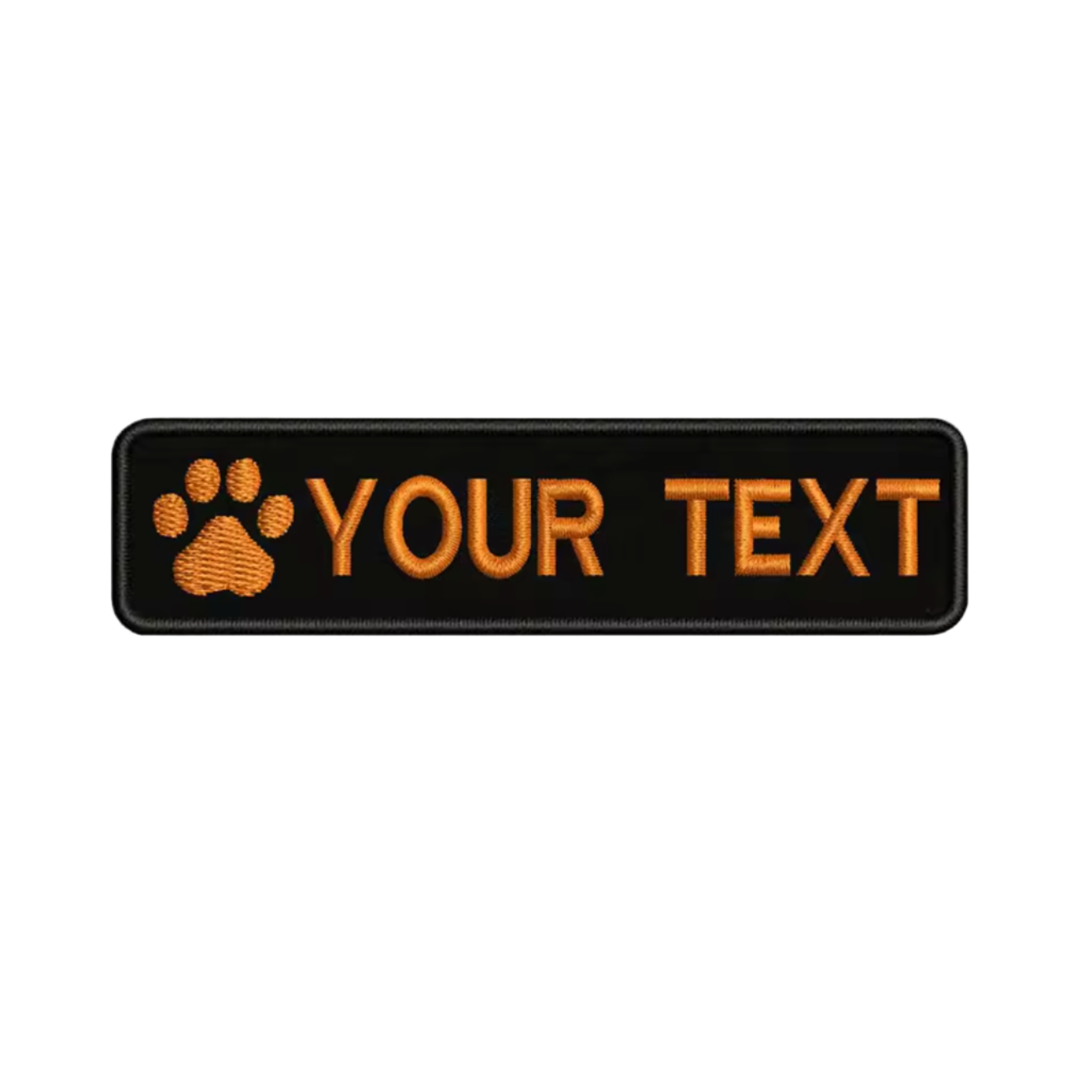 Custom Paw Patch 10cm X 2.5cm Orange