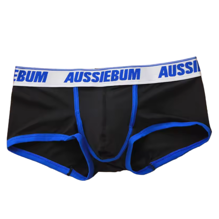 Aussiebum Mesh Trunks Black/Blue