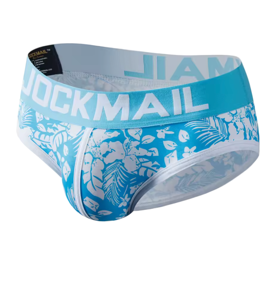 Jockmail Classic Briefs Sky Blue Leaves