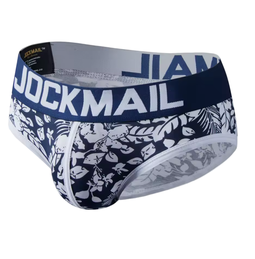 Jockmail Classic Briefs Deep Blue Leaves
