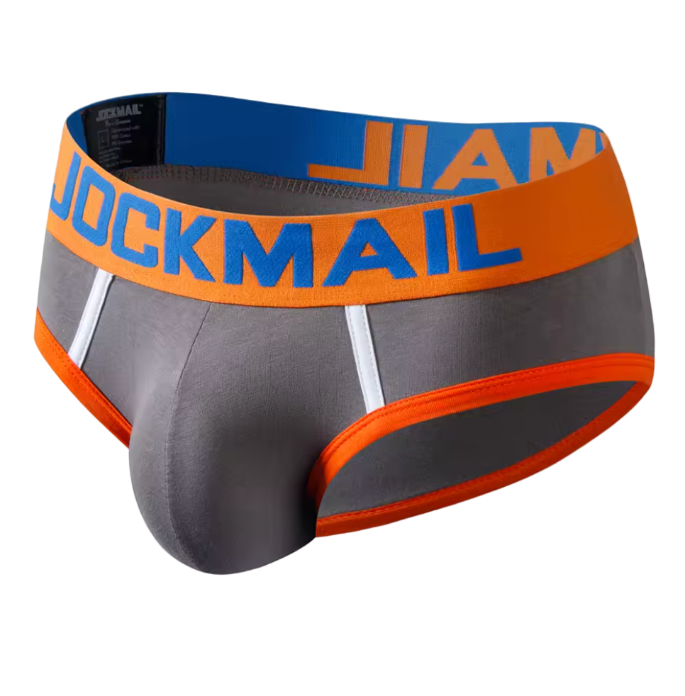 Jockmail Classic Briefs Orange/Grey