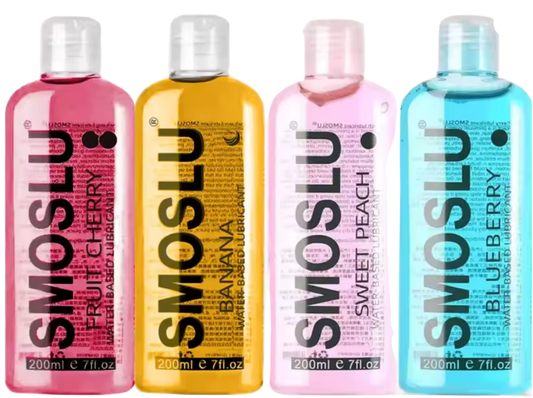 Water Based Flavoured Lube Bundle Cherry/Banana/Peach/Blueberry