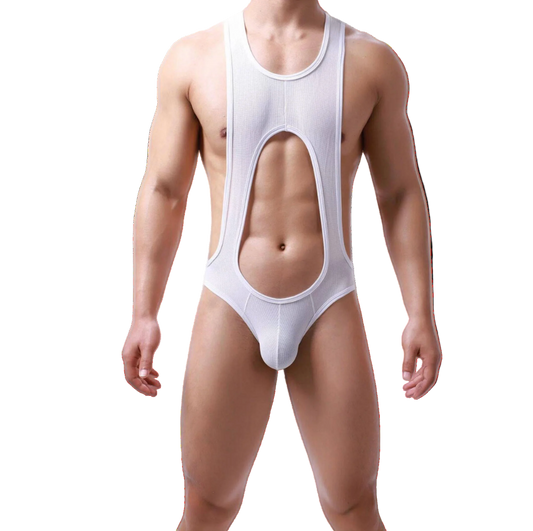Open Back Singlet Deep White