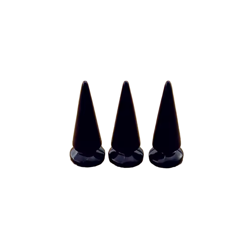 Metal Pup Hood Spikes 10 Pack Black 10x24mm