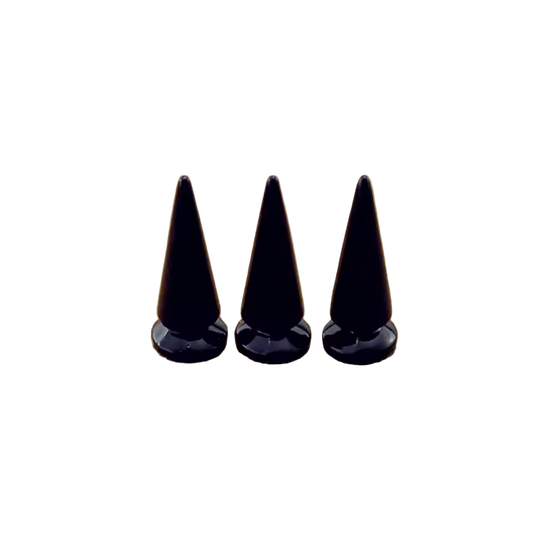Metal Pup Hood Spikes 10 Pack Black 10x24mm